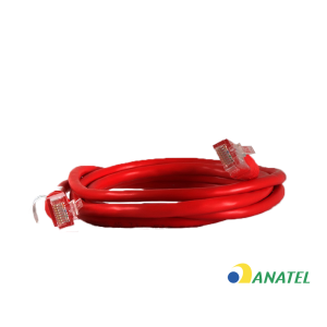 AD-10278 PATCH CORD CAT.5E UTP - 1,5M - VERMELHO - 100% COBRE - ANATEL